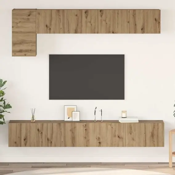 Zestaw szafek RTV 5 pcs dąb artisan 100 x 30 x 30 cm Lumarko! - Hurtownia wielobranżowa Lumarko Niska cena
